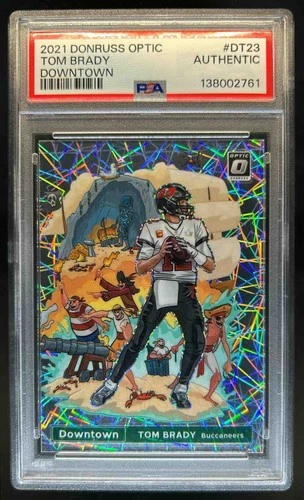 2021 Panini Donruss Optic Tom Brady Downtown! SSP #DT-23 Buccaneers PSA AUTH