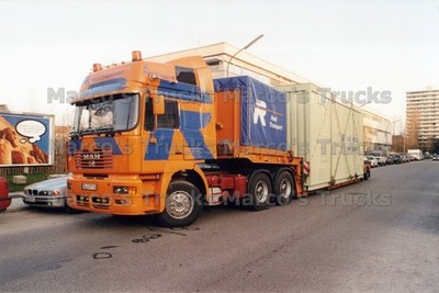 LKW Foto MAN F2000 Pritschen-LKW/Tarpaulin Deutschland orange Redi Transp #p9cx