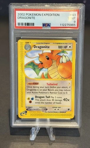 2002 Pokemon Expedition English Card - PSA 9 - Dragonite #43/165