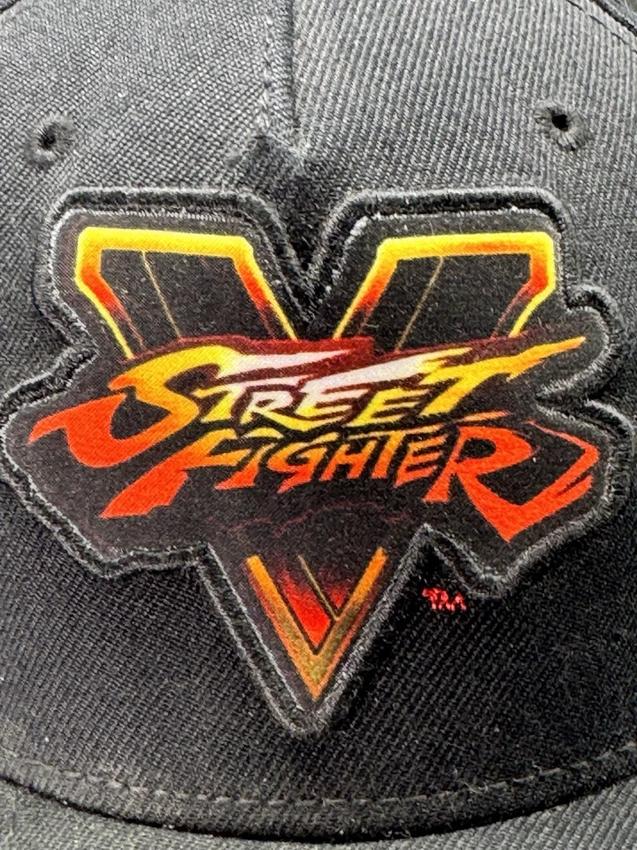 Street Fighter V Baseball Hat Snapback K.0 Ryu Embroidered Black Adjustable - Image 3 of 4