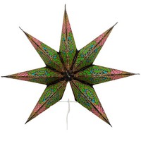 Mini Papier Stern Schwarz Bunt Ø Ca. 21 Cm Advent Weihnachten Fensterdeko Diy