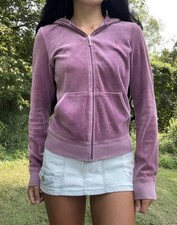 2000s Purple Velour Juicy Couture Zipup Jacket