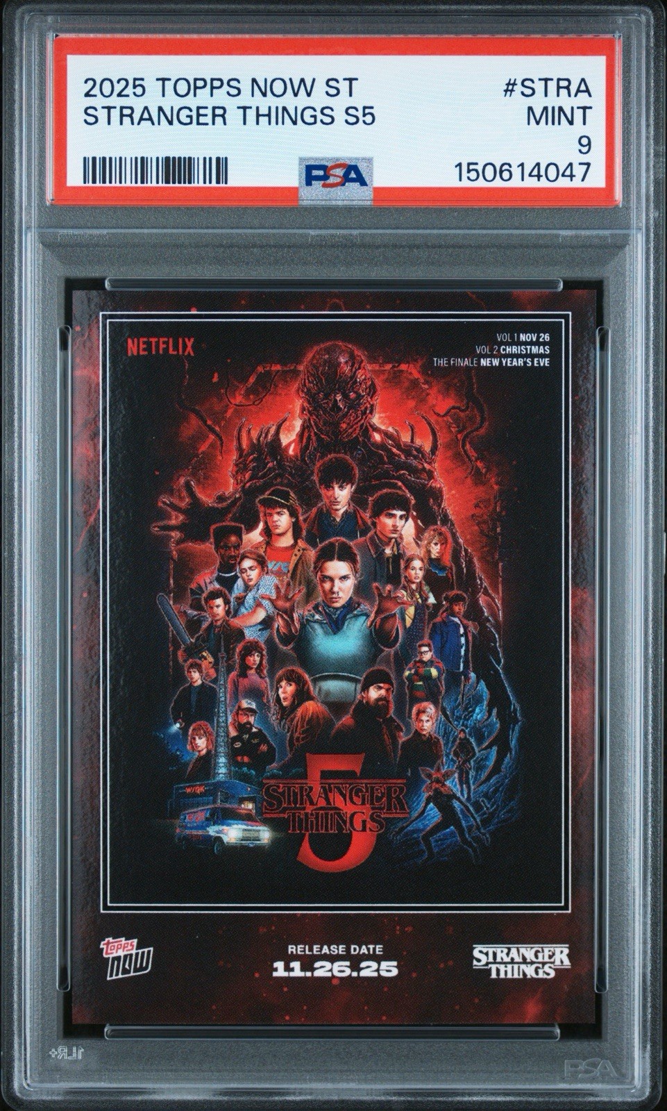 2025 TOPPS NOW STRANGER THINGS #STRA STRANGER THINGS S5 PSA 9
