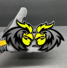 YELLOW on BLACK Rooster Emblem Badges On Black Fender Angry Aggressive Racing