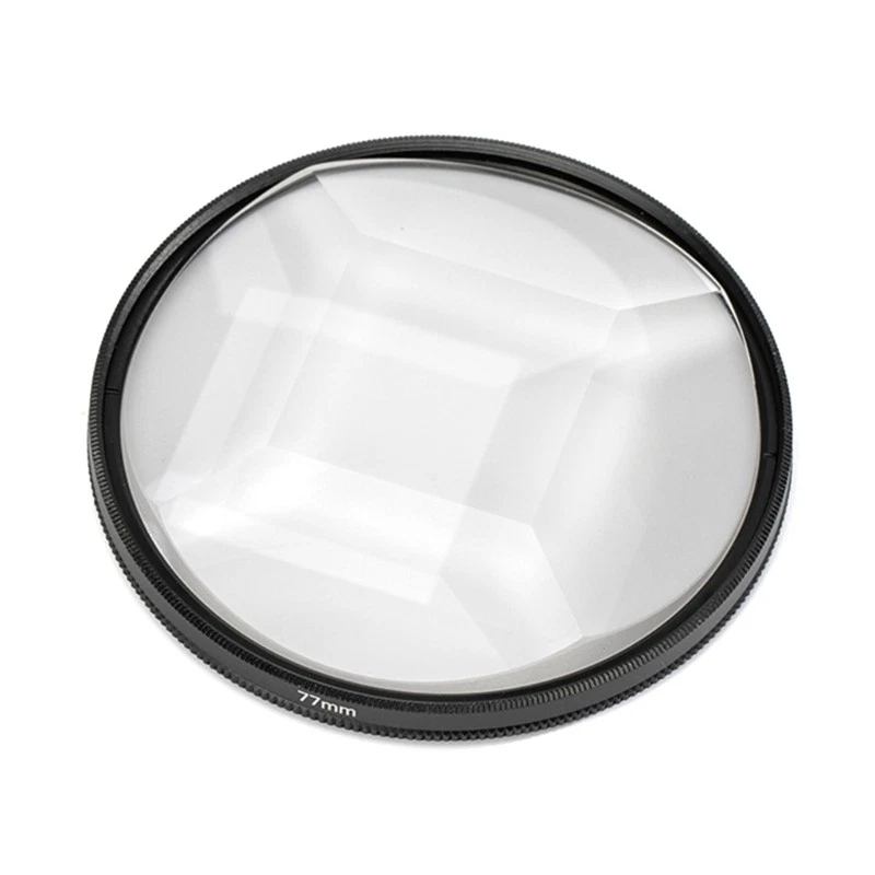 77mm Fractaled Filter Quadriprism Prism Lens Rotatable Filter for DSLR Camera