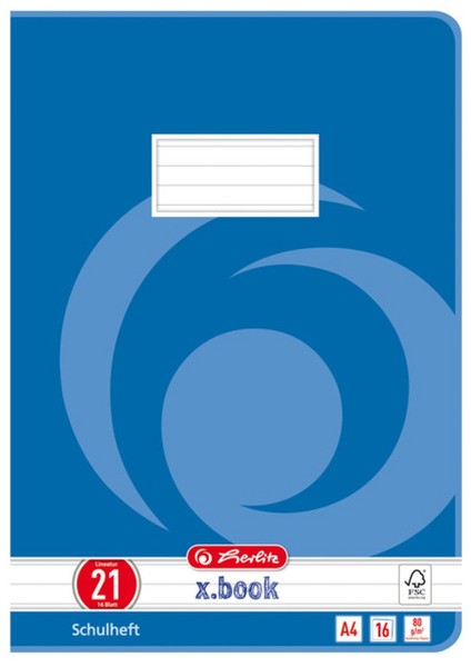 Herlitz Schulheft X.Book, Din A4, Lineatur 37 / Liniert-image