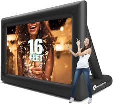 16FT Inflatable Projector Screen Front & Rear Projection 16:9 HD Outdoor Movie