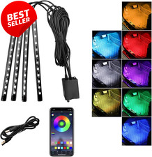 Car LED Interior Lights RGB 48 LED App Control Sound Active USB Kit - US