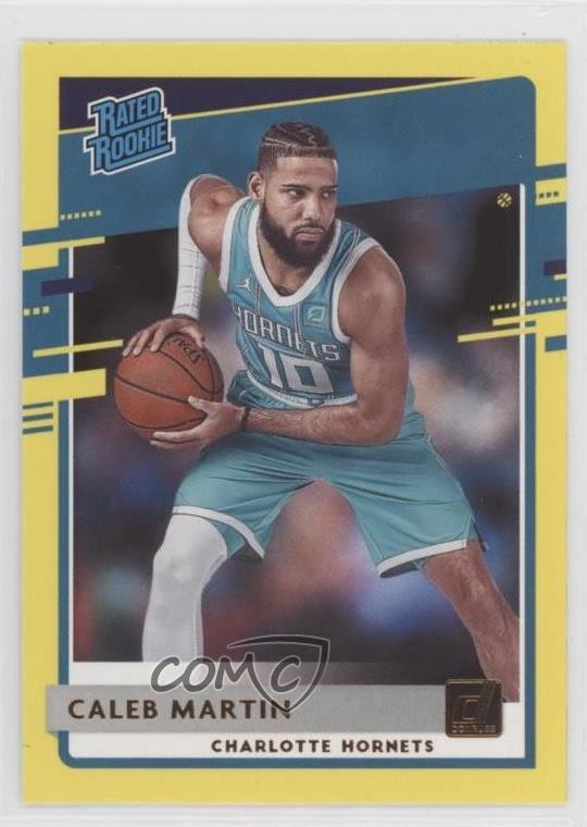 2020-21 Panini Donruss Rated Rookies Yellow Flood Caleb Martin #212 0b7f
