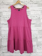 Gap Womens XXLarge Sleeveless Tiered Mini Dress Berry Pink