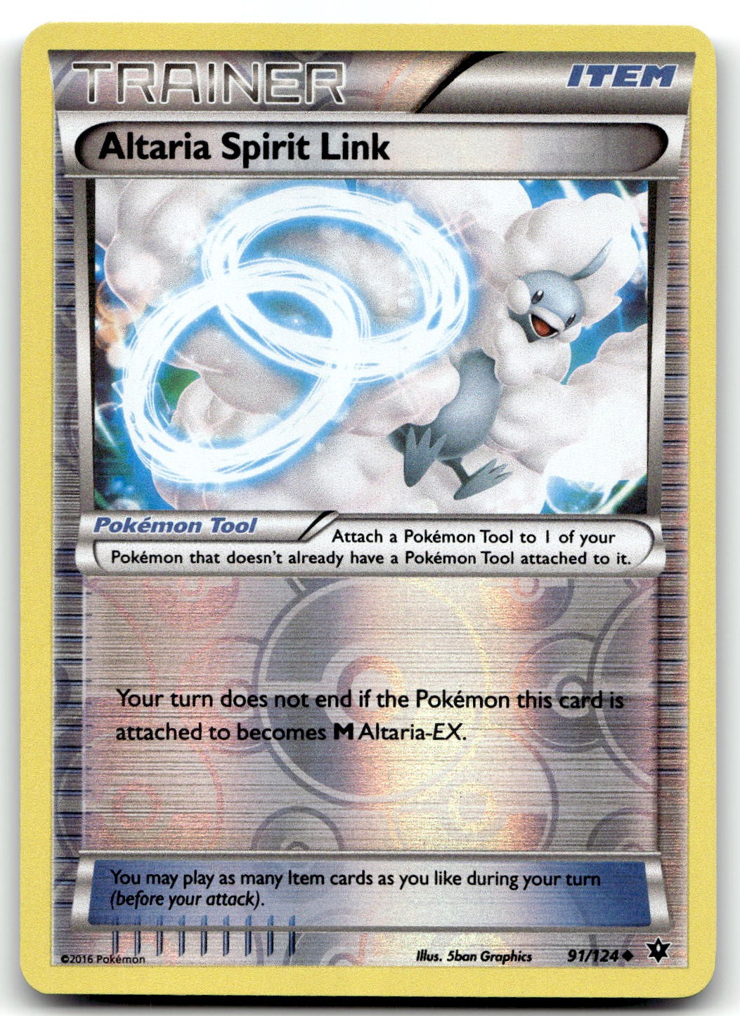 Altaria Spirit Link 91/124 XY - Fates Collide Uncommon Reverse Holo Pokemon TCG