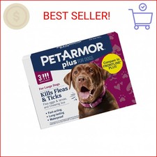 PetArmor Plus Flea and Tick Prevention for Dogs, Large Dog Flea and Tick Treatme