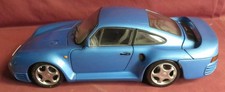 1986 BLUE PORSCHE 989,  1/18 2000 EXOTO MOTORBOX, NO BOX