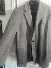 Brooks Brothers Mens Sport Coat 42R Gray Red Glen Plaid Loro Piana Zelander Wool