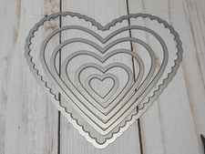 Stampin Up Hearts Framelits 125599 Die Set for Bigshot 6 valentines nested love