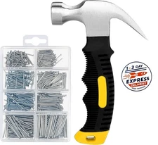 700 clavos pequeños para colgar cuadros y martillo pequeño, mini martillo