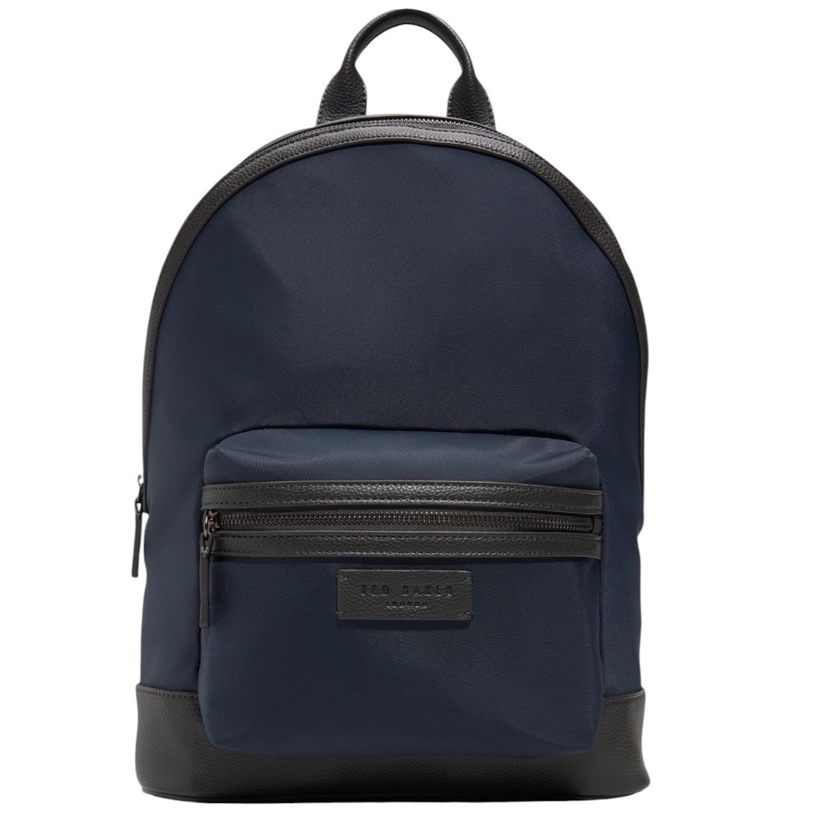 NWT Ted Baker London Nylon Backpack Navy Leather Trim Zip  display picture 3