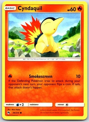 Cyndaquil 39 C Lost Thunder Pokemon NM