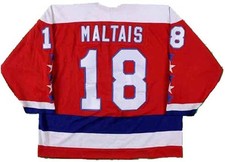 Throwback Retro 1970'S Maltais #18 Hockey Jersey Stitched Custom Any Names Red