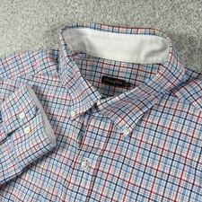 J.McLaughlin Button Down Shirt Mens L Multicolor Plaid Long Sleeve Cotton