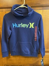 Hurley Kids Youth Boys/Girls 7/8 Blue Pullover Hoodie- New