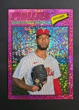 2026 Topps Heritage Chrome Cristopher Sanchez #110 Pink Sparkle