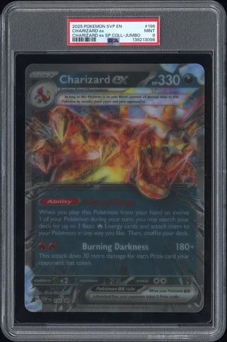 2025 POKEMON SVP EN-SV BLACK STAR PROMO #196 CHARIZARD EX PSA 9