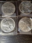 Set Of 4 Silver Eagle Coins 4 Troy Ounces Of Silver **Below Melt**