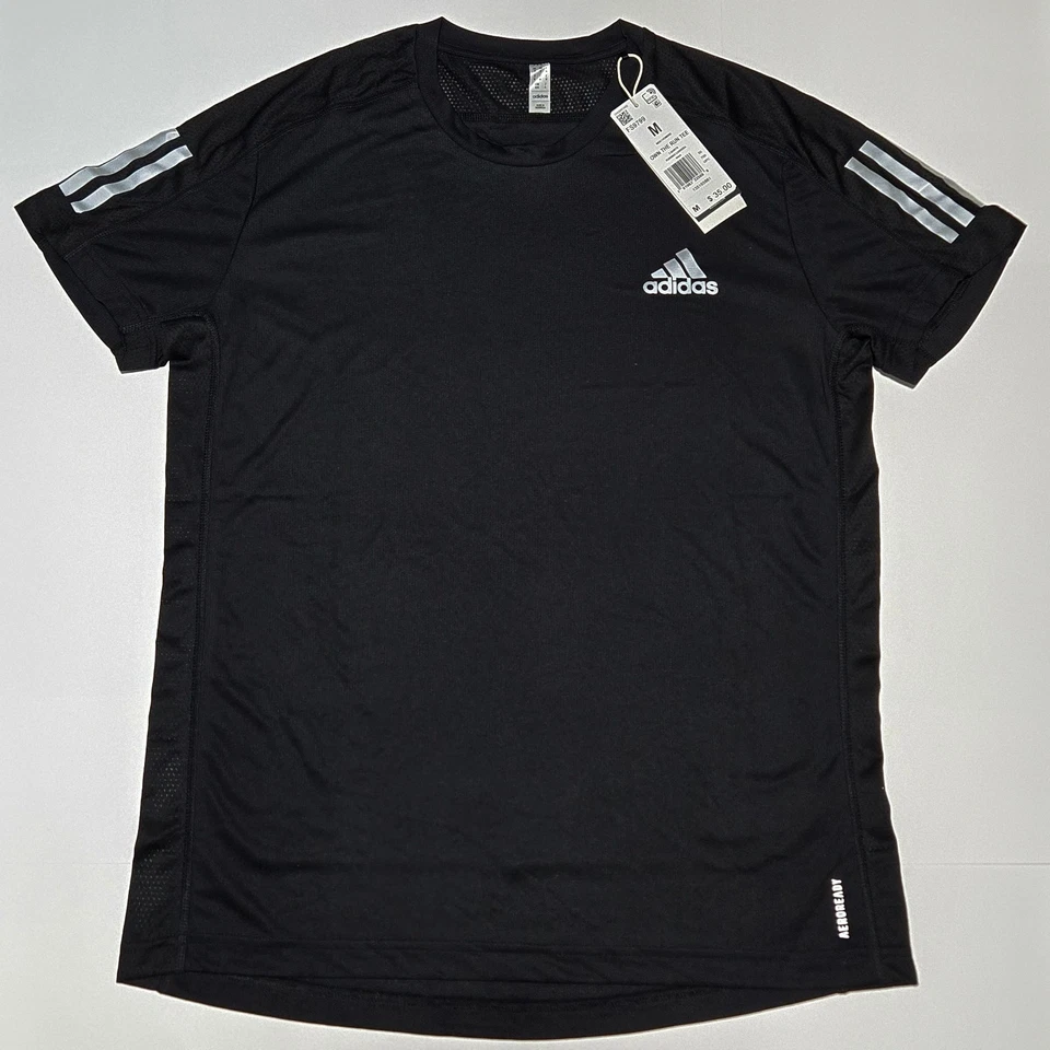 Adidas Men's Own the Run Tee Black/Reflective Silver - Image 2 of 4
