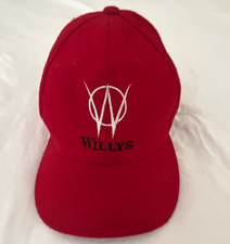 OTTO Willys Logo Red Adjustable One Size Men's Solid Baseball Cap