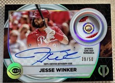 Topps Tribute 2022 Jesse Winker Cincinnati Reds Patch Autograph /50