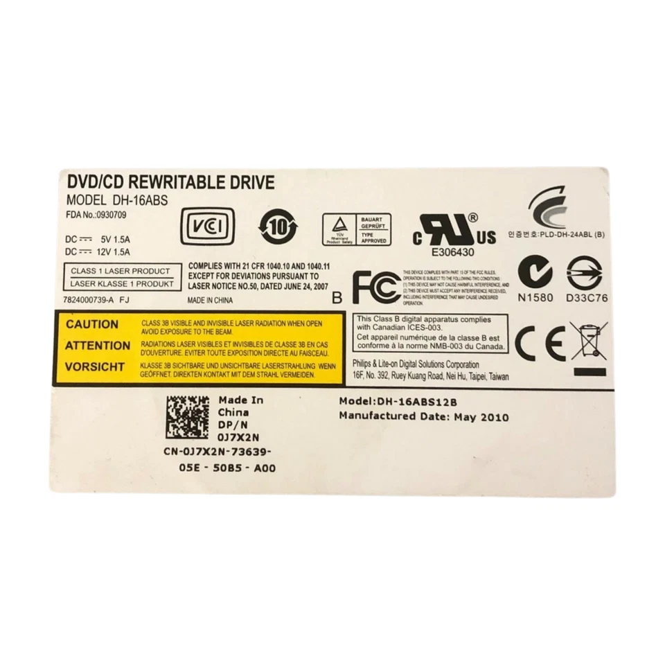 Philips Dell DH-16ABS 085KRY DVD/CD Rewritable Drive - Image 3 of 4