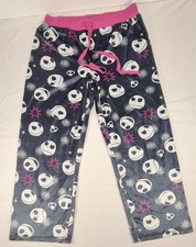 Nightmare Before Christmas Jack Skellington Gray Pajama Lounge Pants Women s XL