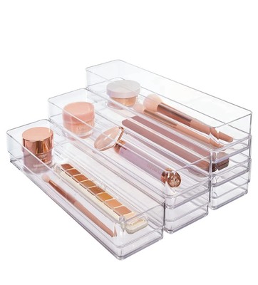 STORi SimpleSort 6-Piece Stackable Clear Drawer Organizer Set | 12'' x 3'' x 2''...