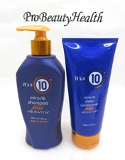 IT'S A 10 Miracle plus KERATIN Shampoo 10 oz & DEEP Conditioner 5 oz Scuffed!