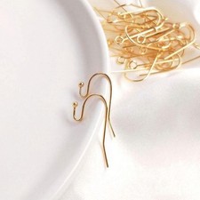 10Pairs 14K Gold Plated Brass Earrings Hook, Earrings Wires Component GBF211