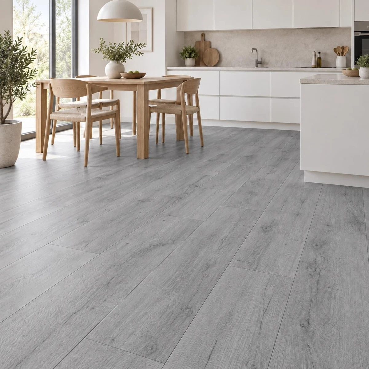 Suelo de vinilo clic Windswell nogal americano roble 4,2 mm sonido de pisada resistente al agua aspecto de madera