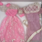 Barbie Vintage Pink Lace Dress For Mrs Heart Family & 1980s Barbie Dress