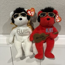TY Beanie Baby Elvis Presley 2009 Bear Plush Set