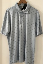 adidas Golf Polo Shirt Men s Logo Performance Blue Size Large NWTS