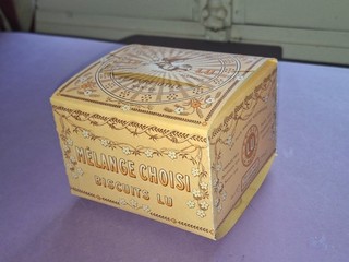 Boite LU Biscuit Lefèvre Utile no tôle v 1914 Nantes carton PAS Servi RARE