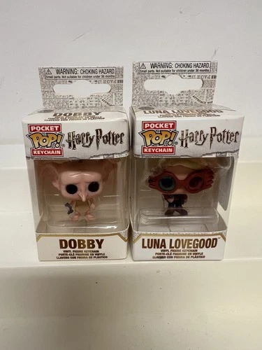 Funko Pocket Pop Harry Potter Keychain Lot Dobby & Luna Lovegood New In Box