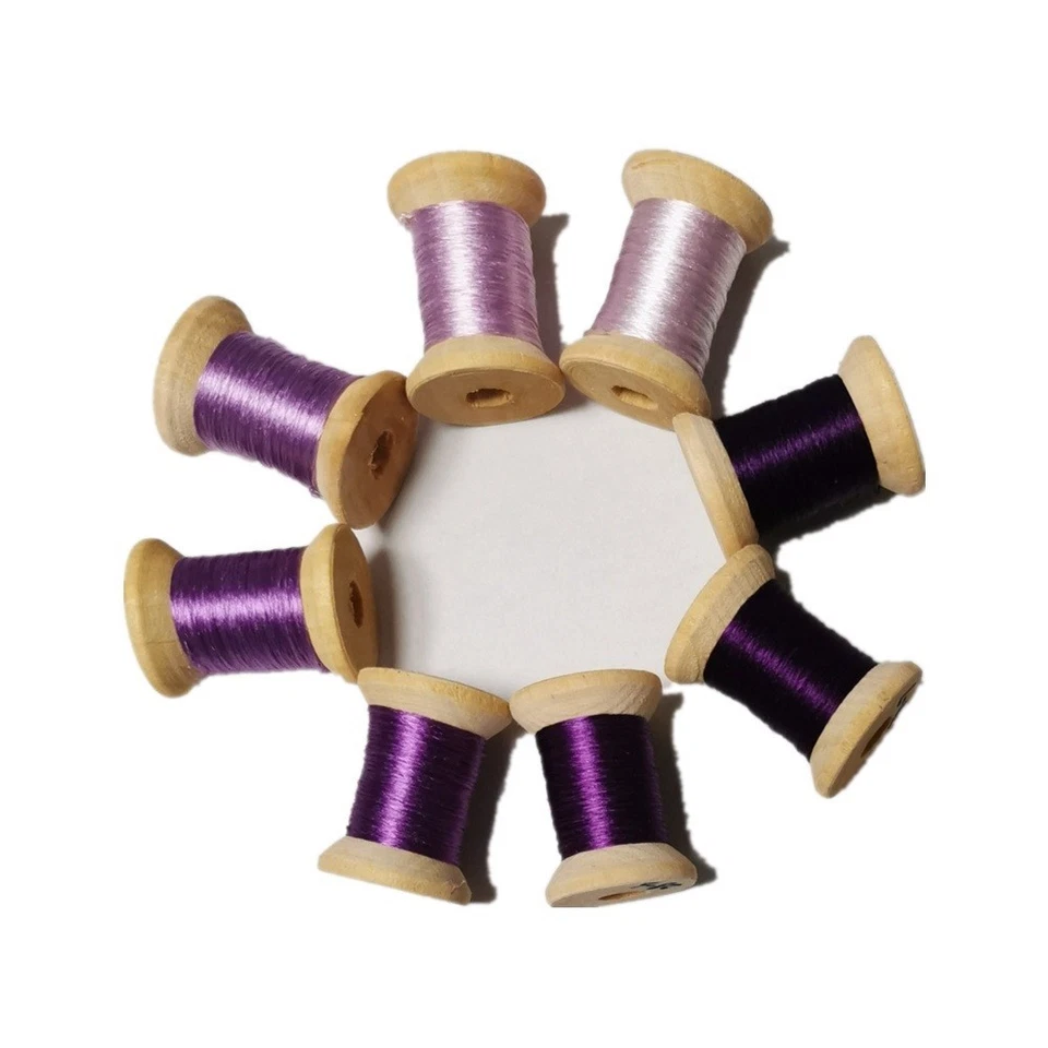 8 spools natural mulberry silk embroidery floss thread cross stitch DIY craft - Image 4 of 4