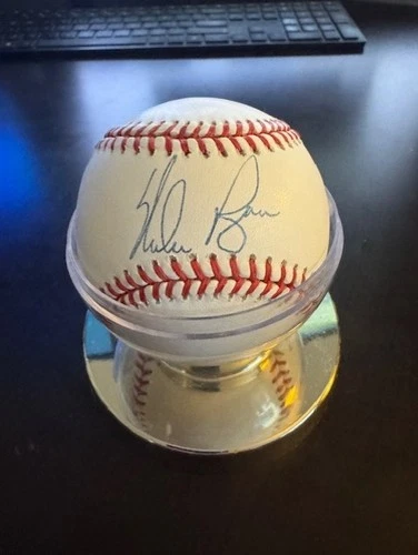 Nolan Ryan Autographed Baseball w/ Display Case – Clean Signature – MLB Legend