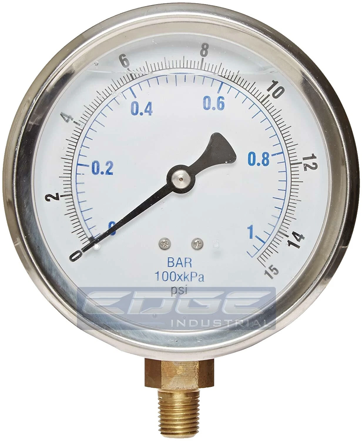 Side/Bottom Mount 1/4 in Connection Diameter 15 psi (1 bar) Maximum Pressure Air Pressure Gauges