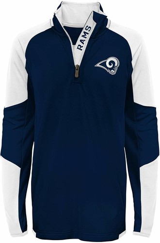 Outerstuff NFL Football Kids Boys Los Angeles Rams 1/4 Zip Performance Top - Picture 3 of 6