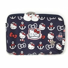 Rare Ju-Ju-Be X Hello Kitty Anchor Sea Sailor Navy Blue Zippered Pouch HTF