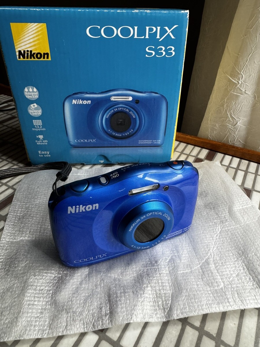 Nikon COOLPIX S33 13.2MP Digital Camera - Blue(08) | eBay