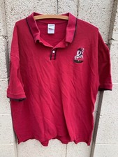 Vtg Warner Bros Studio Taz Tasmanian Devil Mens XL Red Golf Club Polo Shirt