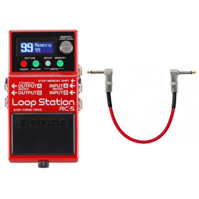 Boss RC-5 Looper + Patchkabel Rot 30cm